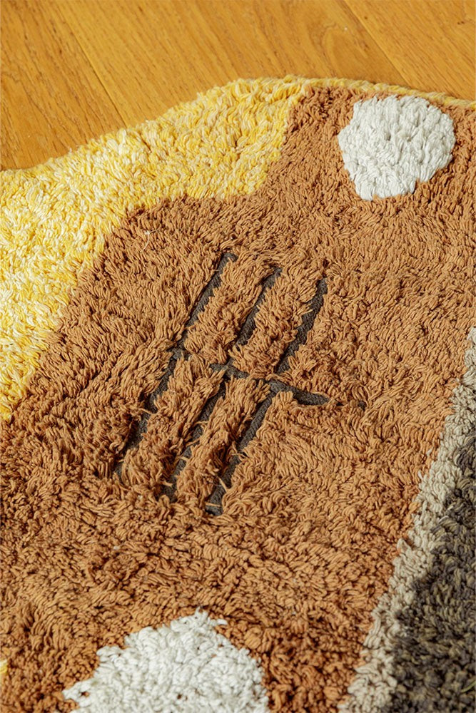 elegant handmade cotton school bus rug in a refined nursery setting