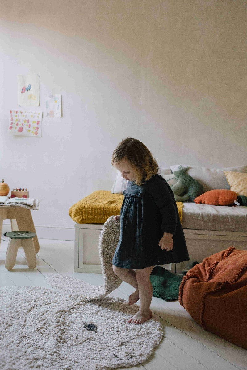 Handcrafted Bunny Animal Rug - Eco-Friendly and Playful Decor Piece for Any Room by Lorena Canals at www.brixbailey.com