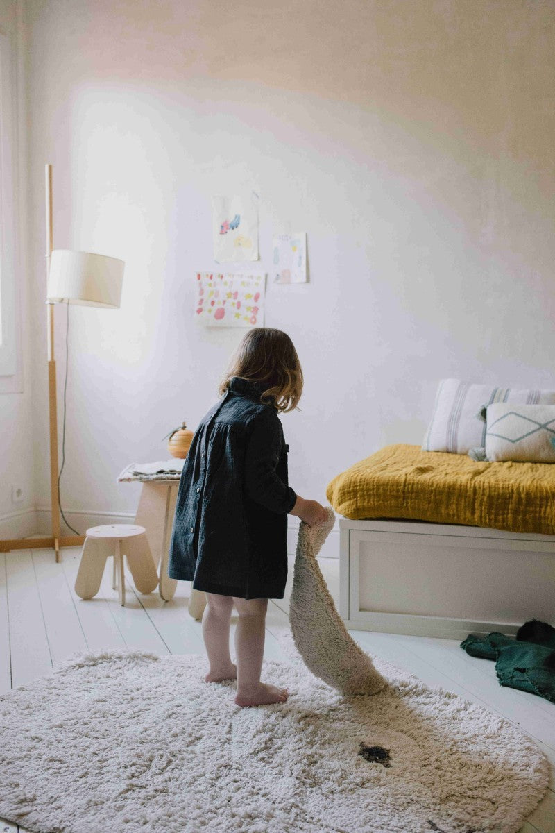 Discover the Playful & Sustainable Bunny Animal Rug - Handcrafted & Eco-Friendly by Lorena Canals at www.brixbailey.com