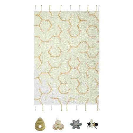 Discover the Incredible World of Bees with our Pollination Interactive Play Rug - Eco-Friendly and Safe for Kids by Lorena Canals at www.brixbailey.com