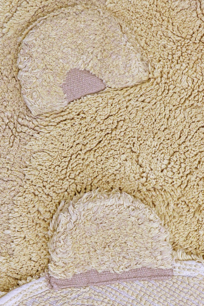 Carefully Handcrafted Bear Rug in Soft Beige & Honey - Eco-friendly, Safe & Charming by Lorena Canals at www.brixbailey.com