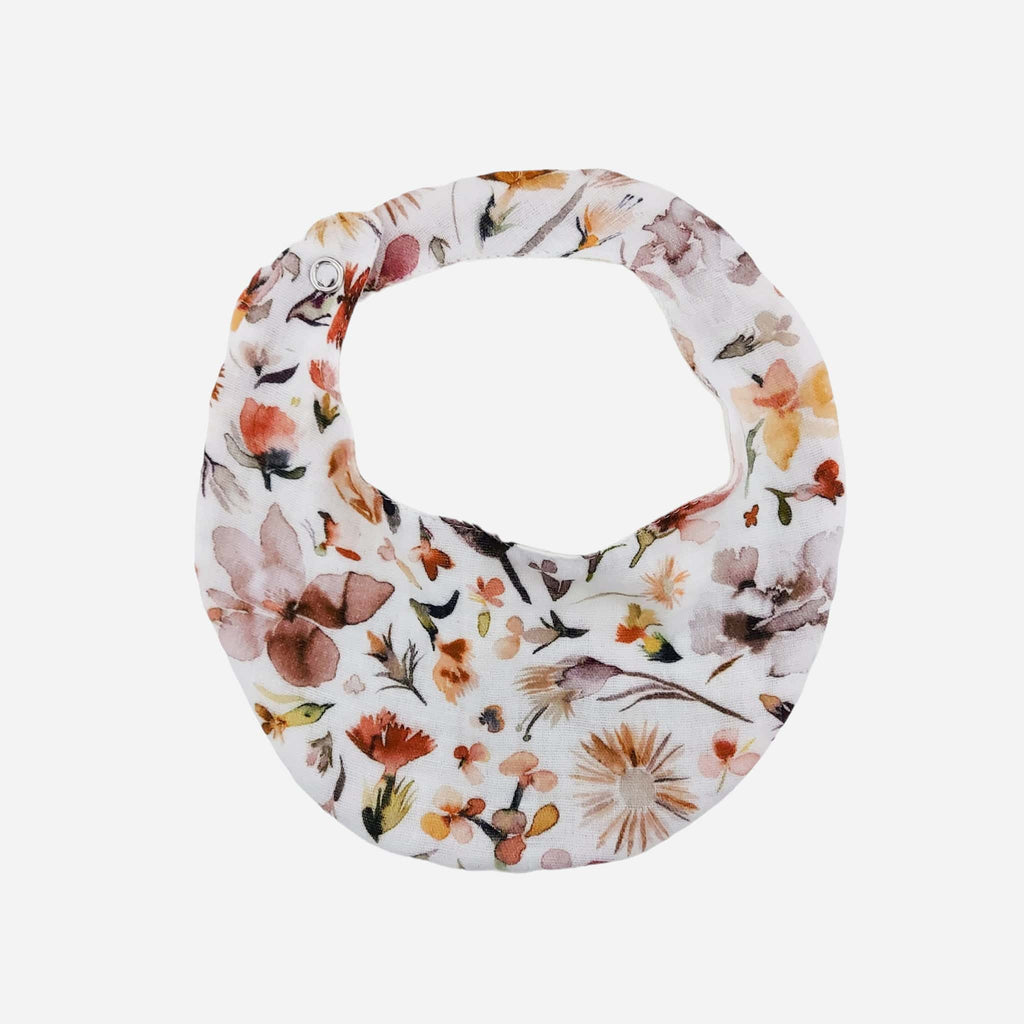 Waterproof Autumn Floral Neutral Bib