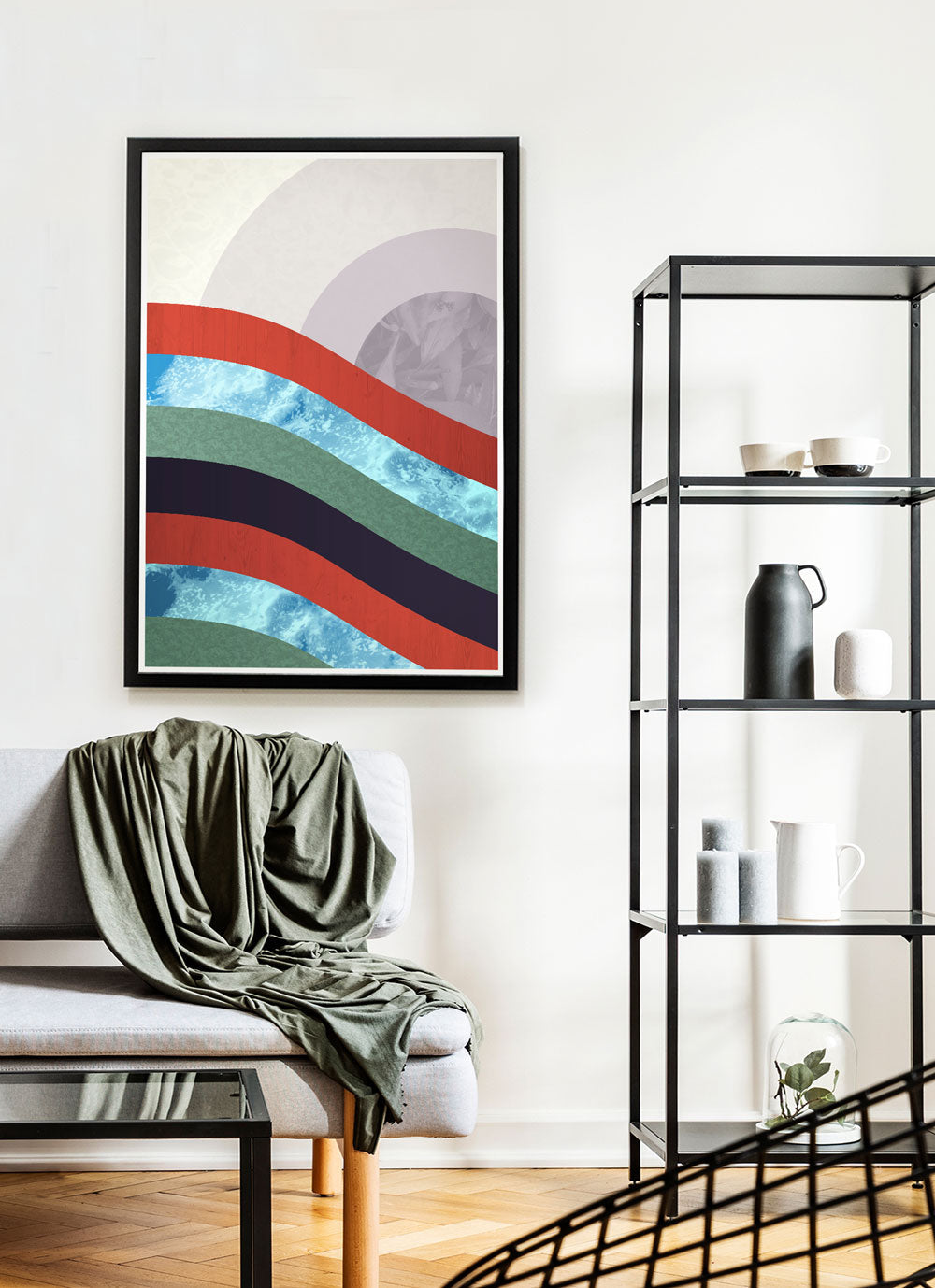 Wave of Elements Abstract Sunset Print