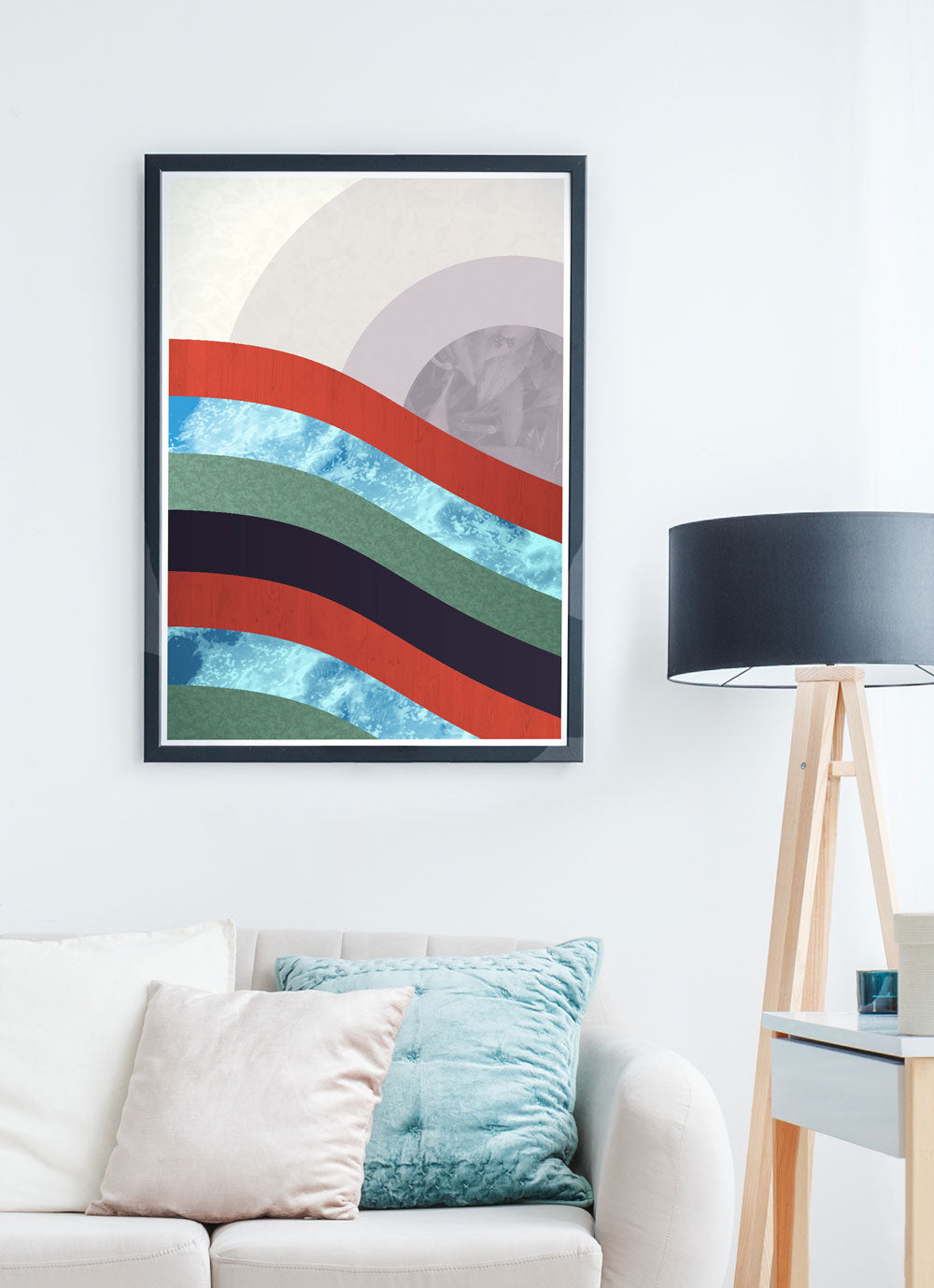 Wave of Elements Abstract Sunset Print