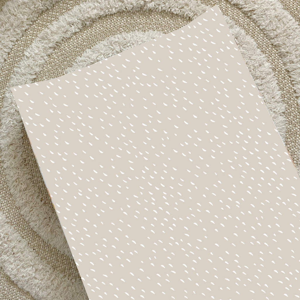 Anti-Roll Wedge Changing Mat - Greige Dash Print