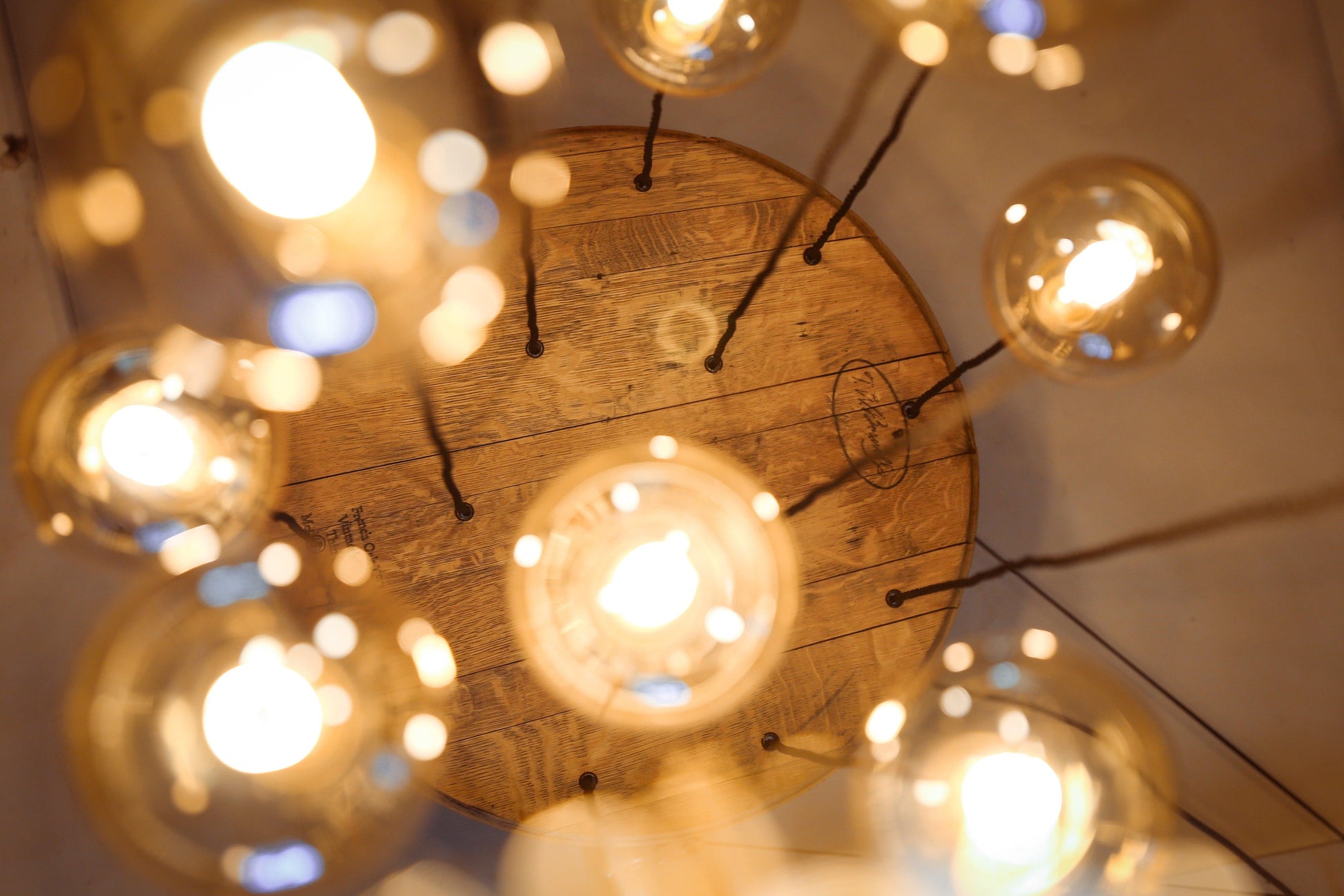 Whiskey Barrel Cascade Chandelier with 15 Lamp Holders
