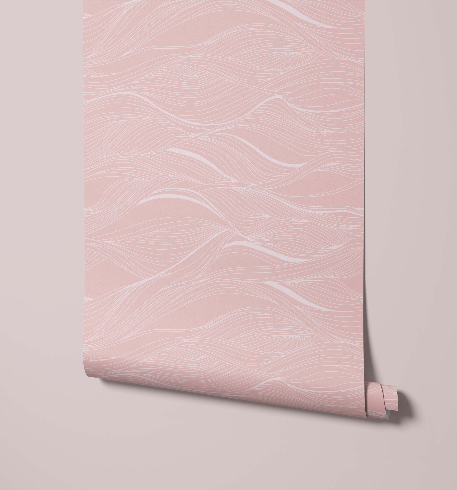 Whisper Abstract Wavy Line Wallpaper