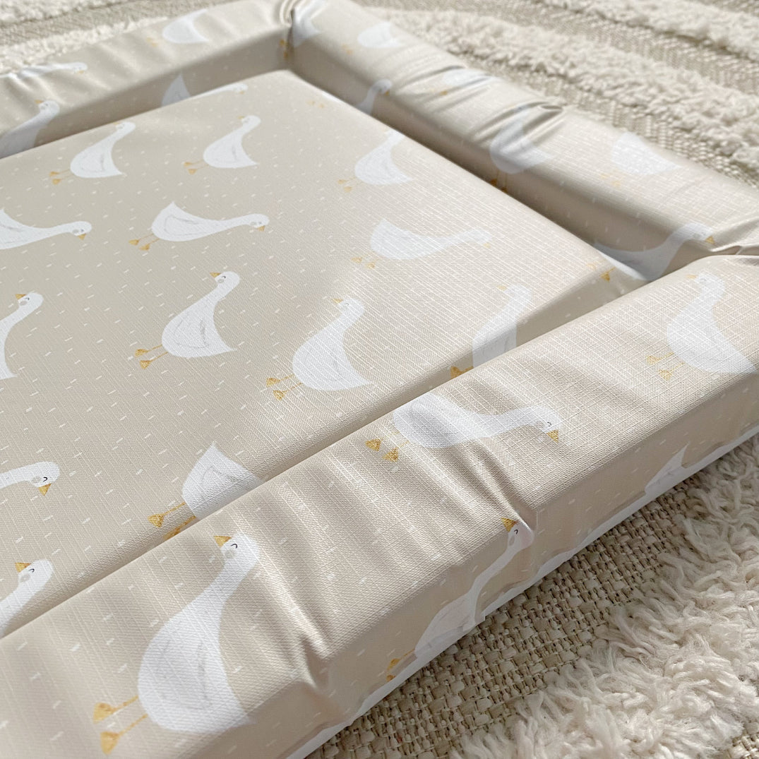 Standard Changing Mat - White Goose Unisex Print
