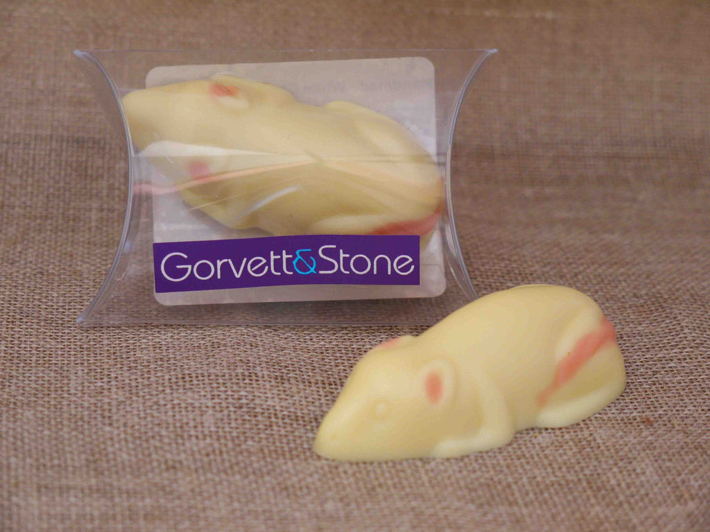 White Chocolate Mouse with Pink Ears