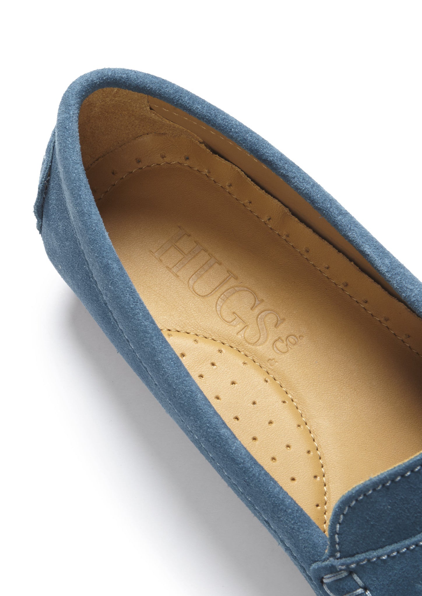 Women's Teal Suede Penny Driving Loafers with Rubber Sole