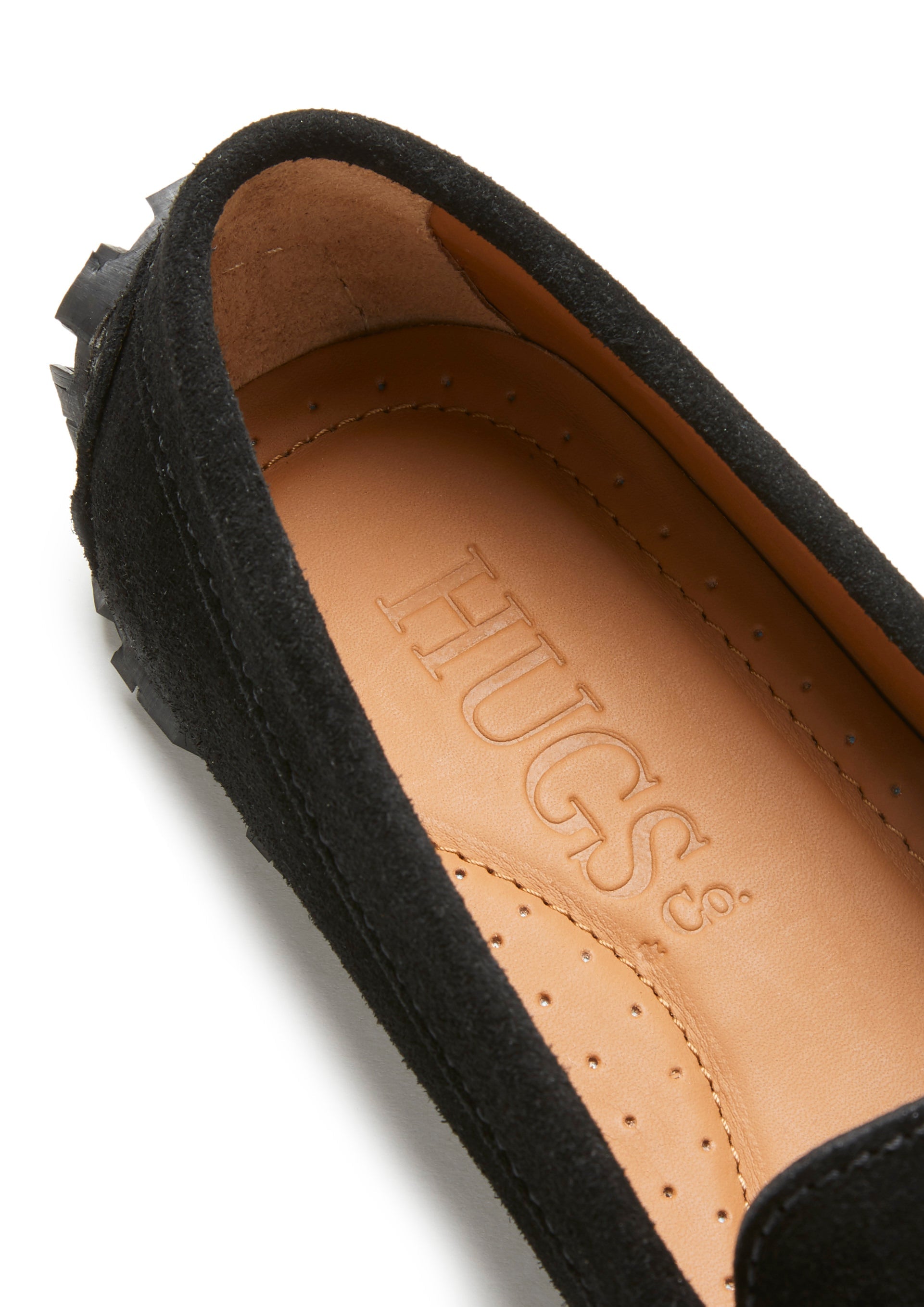 Women's Black Suede Penny Loafers