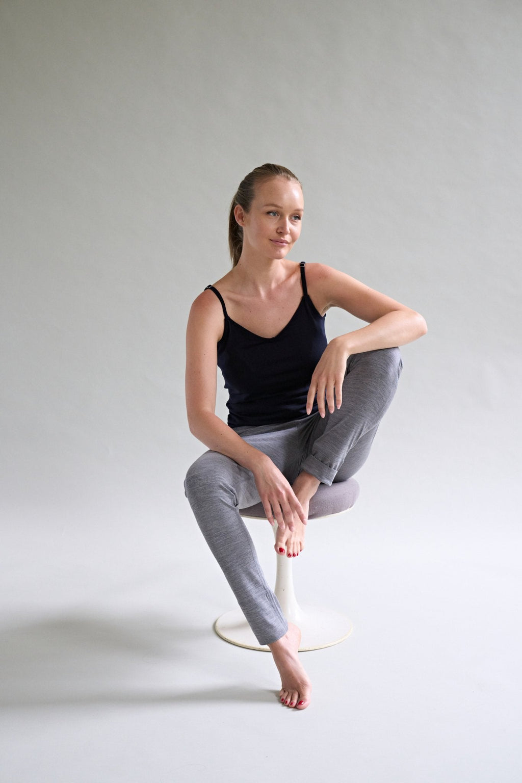 Women's Merino Wool Trousers 190g Grey Marle