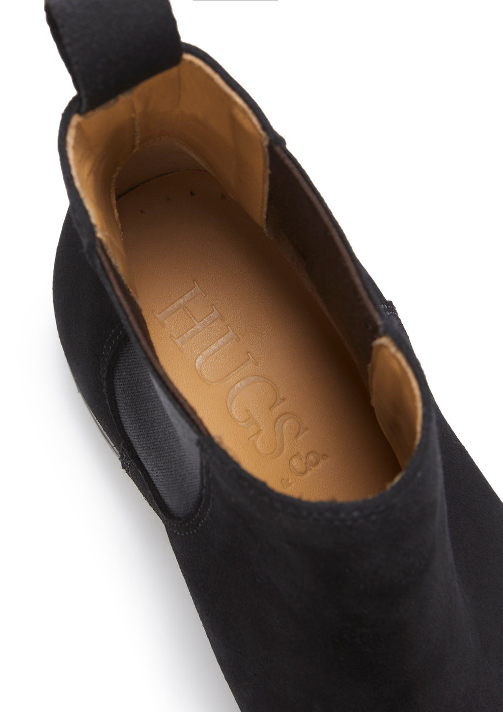 Women's Black Suede Chelsea Boots with Leather Sole