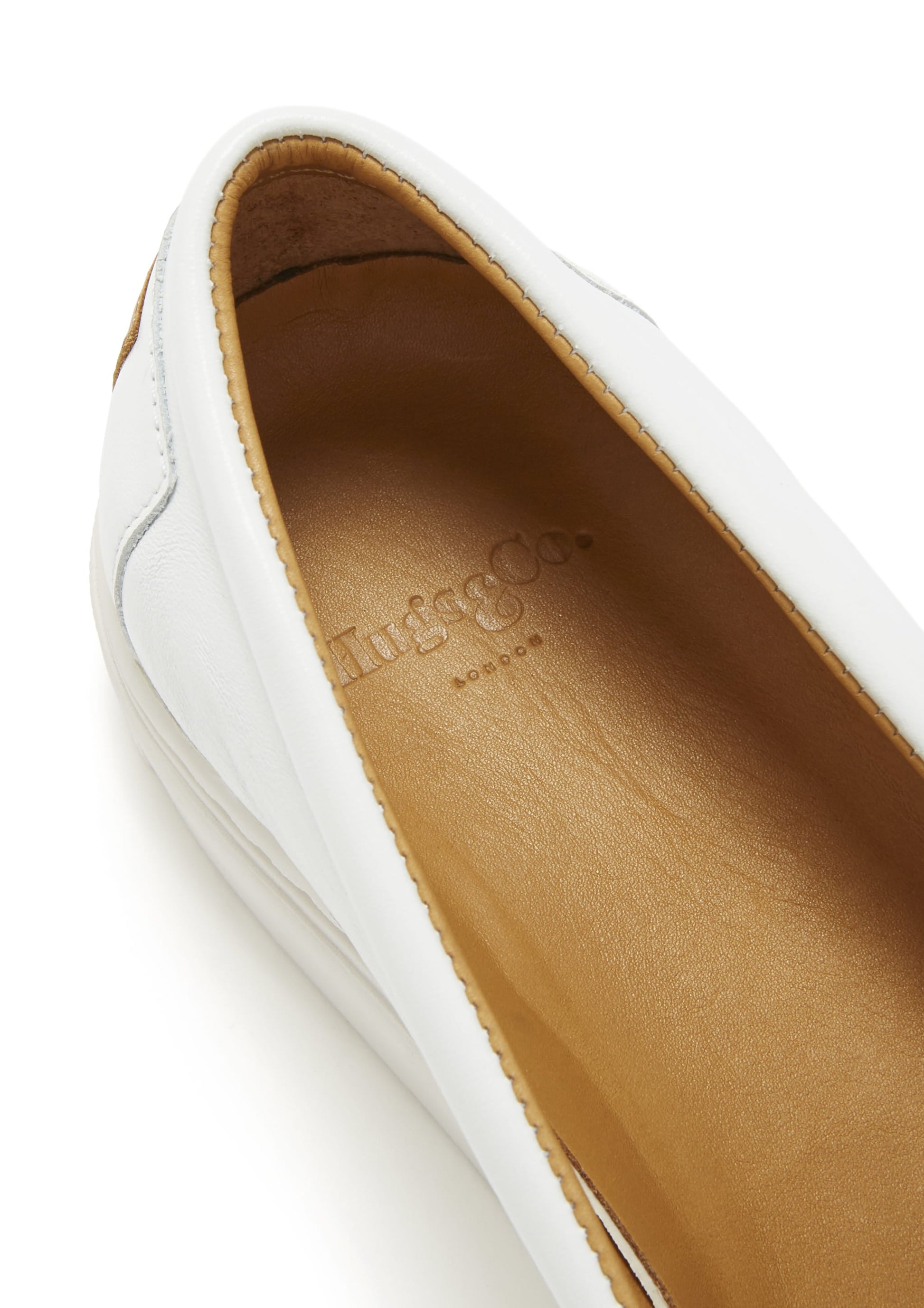 Women's White Leather Slip On Sneakers