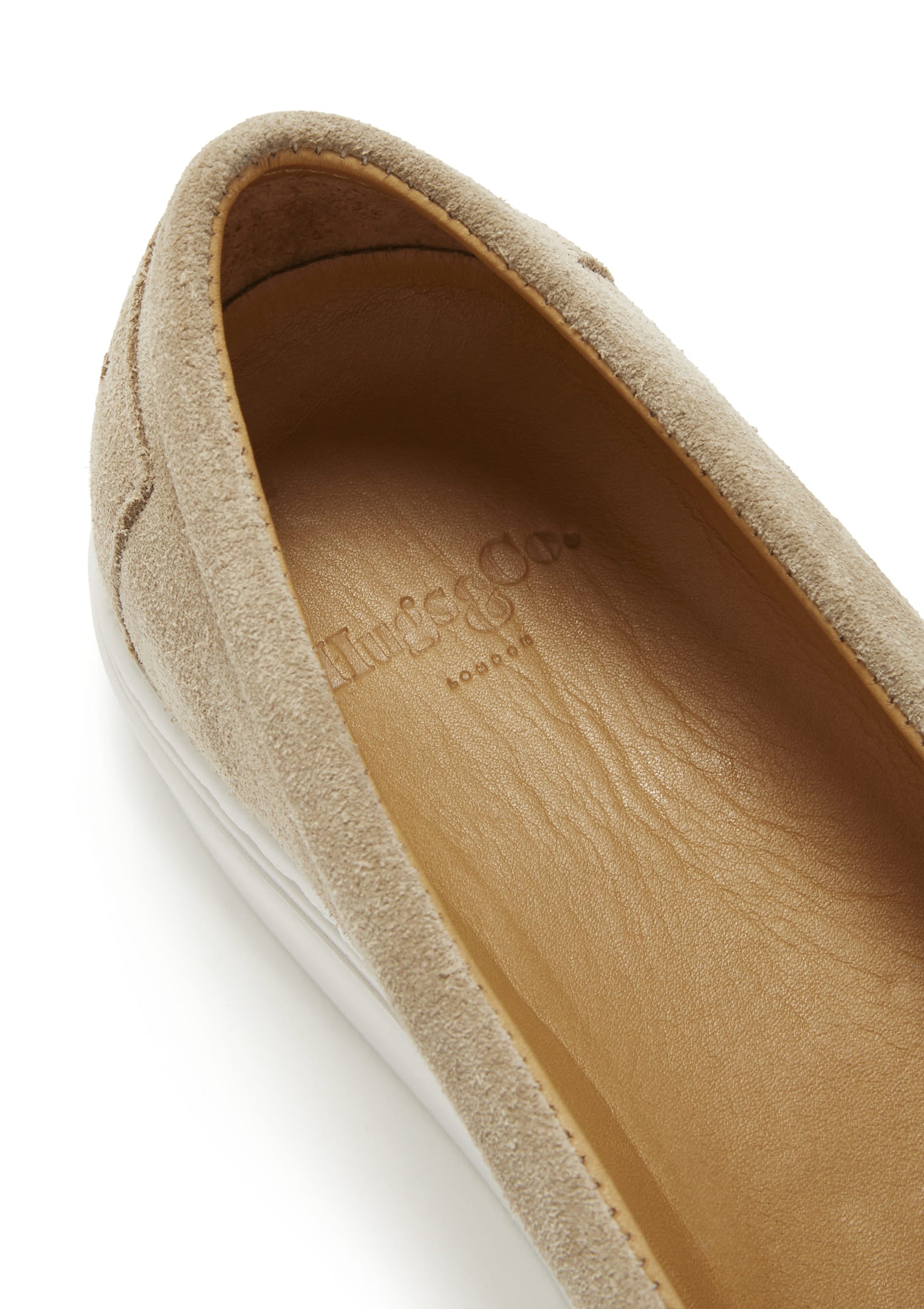 Women's Taupe Suede Slip On Sneakers