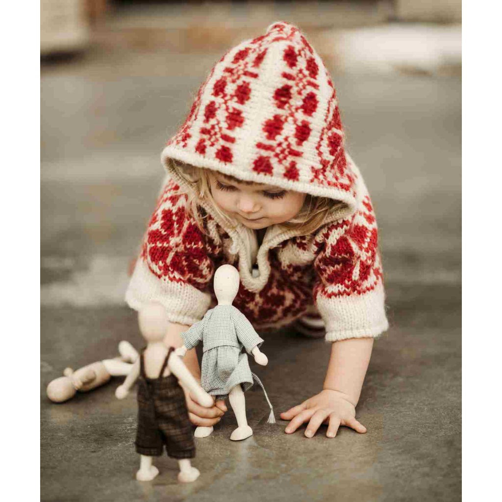Wooden Beech Doll with Dress by Wooden Story - Eco-Friendly & Imaginative Toy for Kids by Wooden Story at www.brixbailey.com