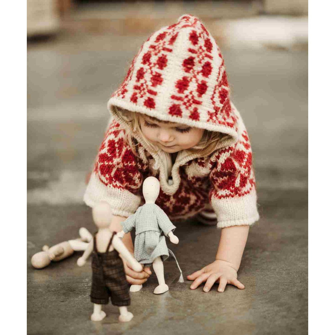 Wooden Beech Doll with Dress by Wooden Story - Eco-Friendly & Imaginative Toy for Kids by Wooden Story at www.brixbailey.com