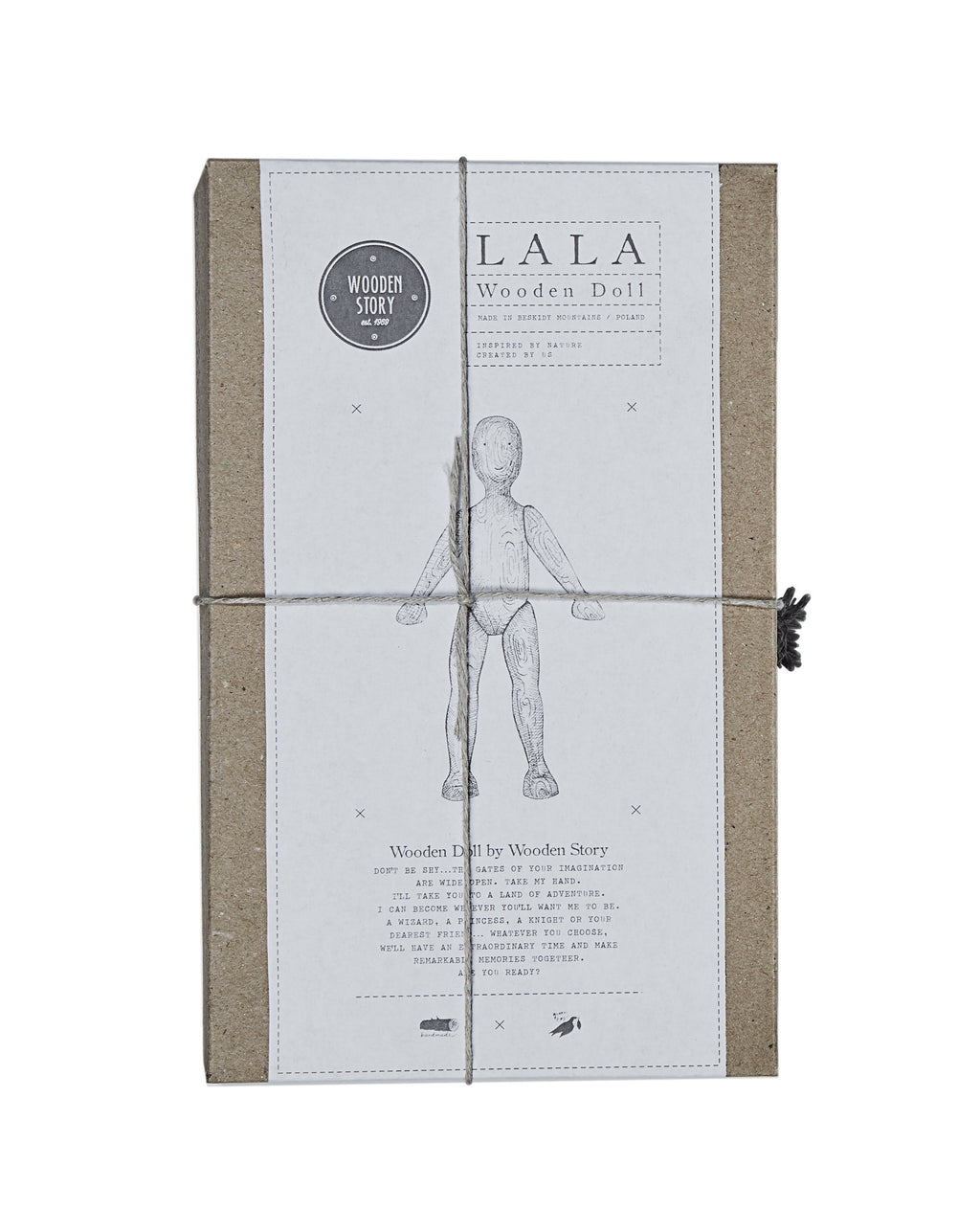 Wooden Beech Doll with Dress by Wooden Story - Eco-Friendly & Imaginative Toy for All Ages by Wooden Story at www.brixbailey.com