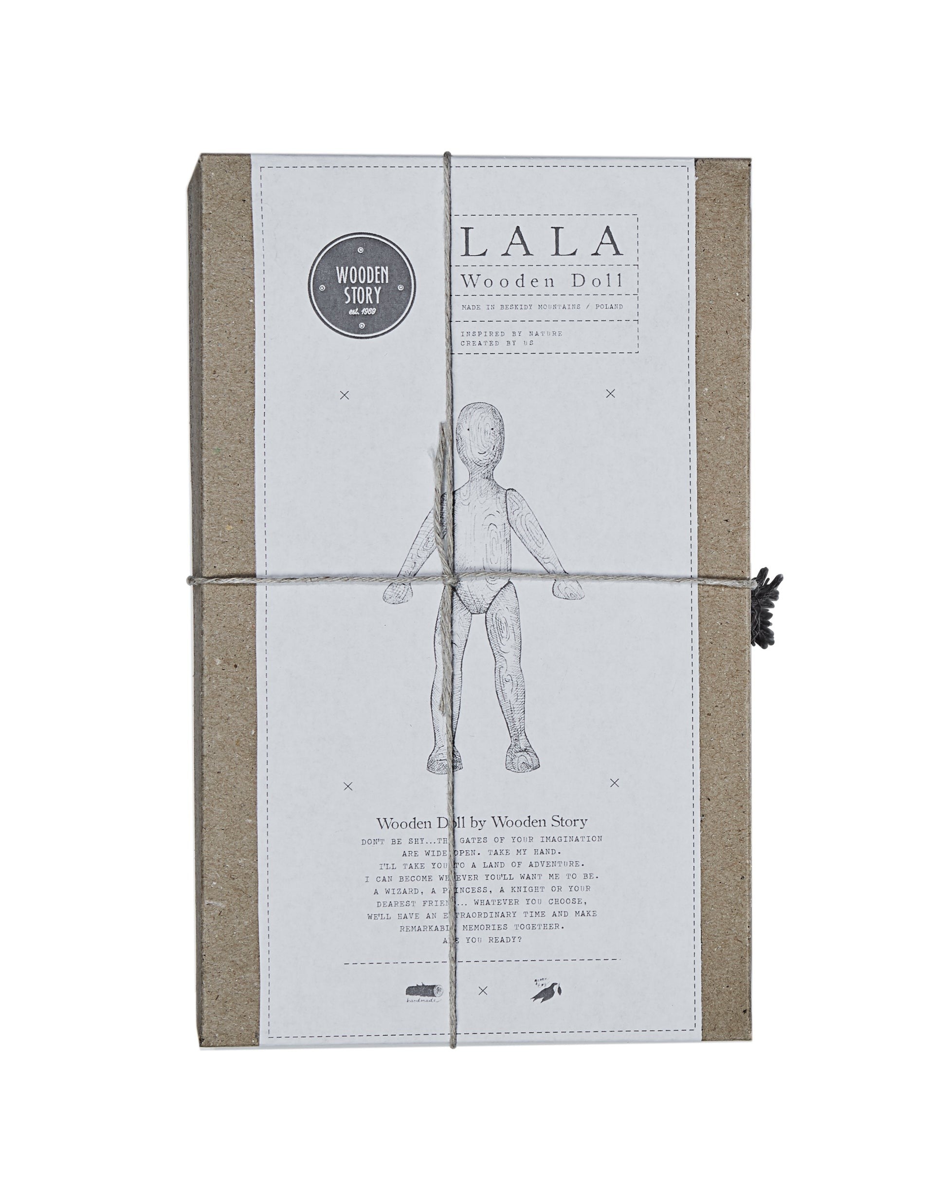 Wooden Beech Doll with Dress by Wooden Story - Eco-Friendly & Imaginative Toy for All Ages by Wooden Story at www.brixbailey.com