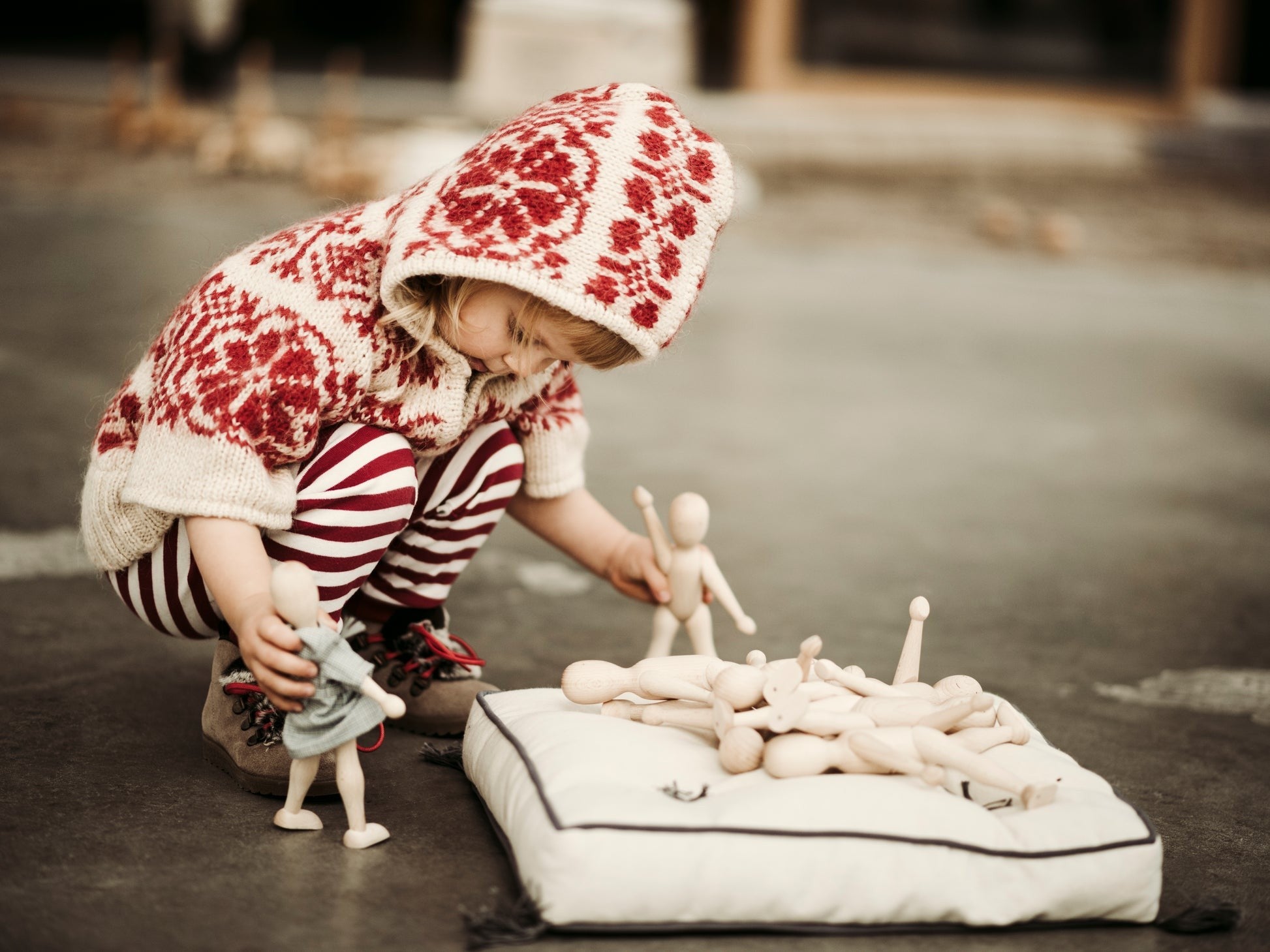 Wooden Beech Doll with Pants by Wooden Story - Gender-Neutral Imaginative Play Toy by Wooden Story at www.brixbailey.com