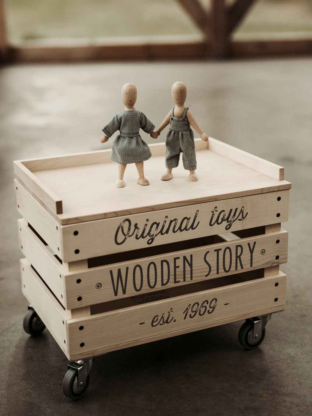 Wooden Walnut Doll with Dress by Wooden Story - Eco-Friendly & Imaginative Play Toy by Wooden Story at www.brixbailey.com
