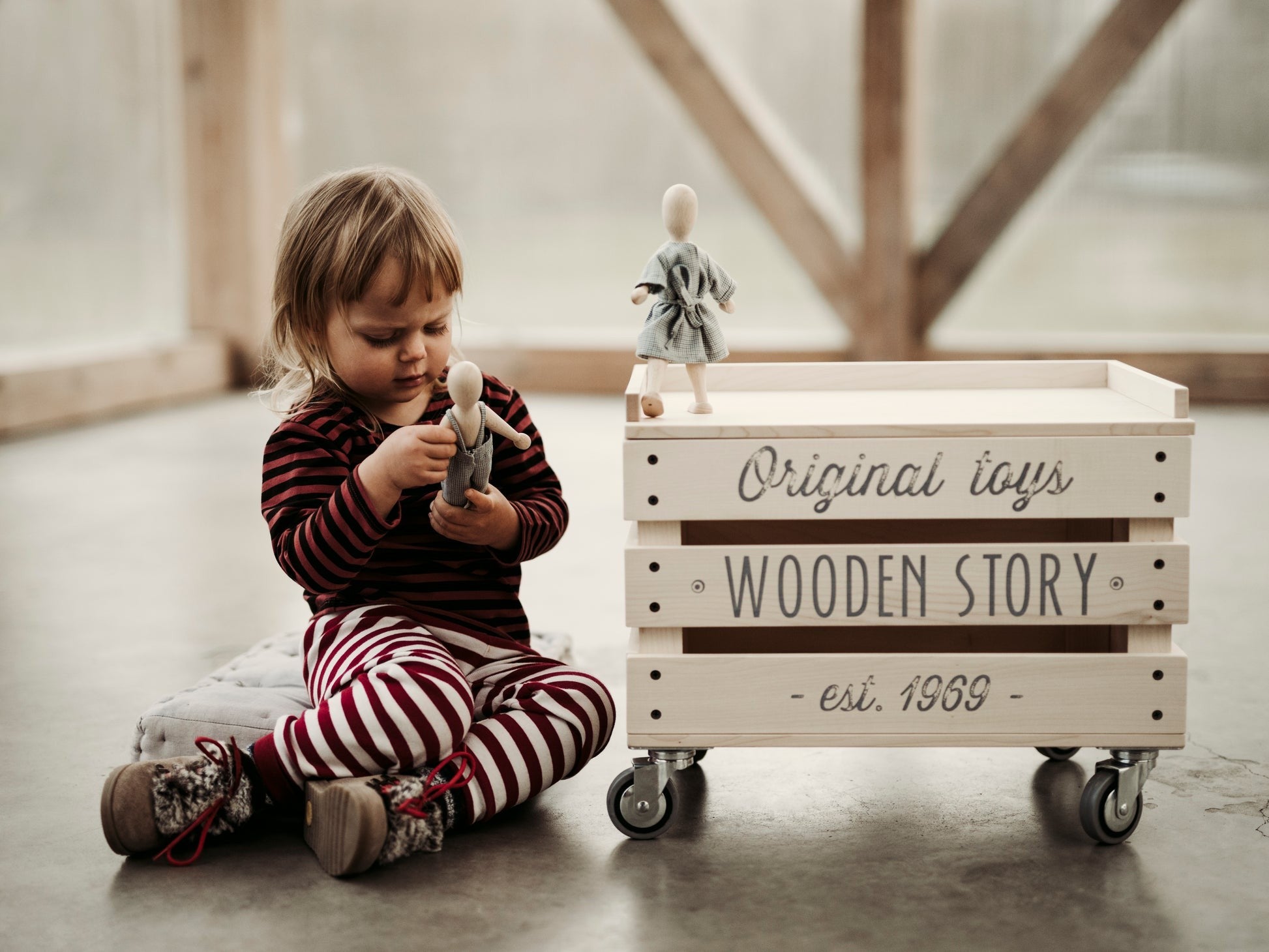 Wooden Beech Doll with Movable Limbs - Eco-Friendly & Stimulating Imaginative Play by Wooden Story at www.brixbailey.com