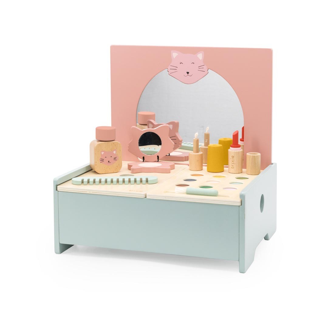 Wooden Makeup Set for Kids - Enhance Creativity & Social Skills with Eco-friendly Materials by Trixie Baby at www.brixbailey.com