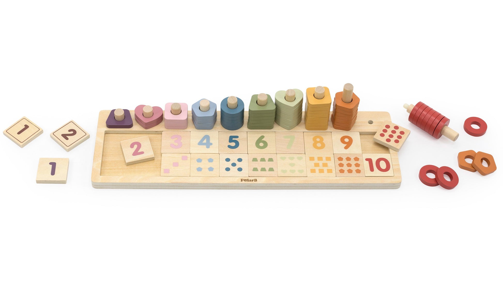 bold wooden abacus sorter with vibrant discs and number blocks for hands-on math learning