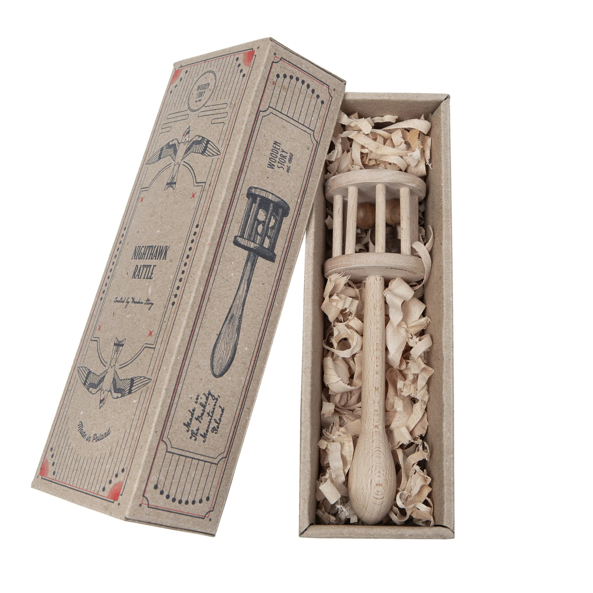 The Wooden Rattle Lelek by Wooden Story - Traditional & Eco-Friendly Educational Toy by Wooden Story at www.brixbailey.com