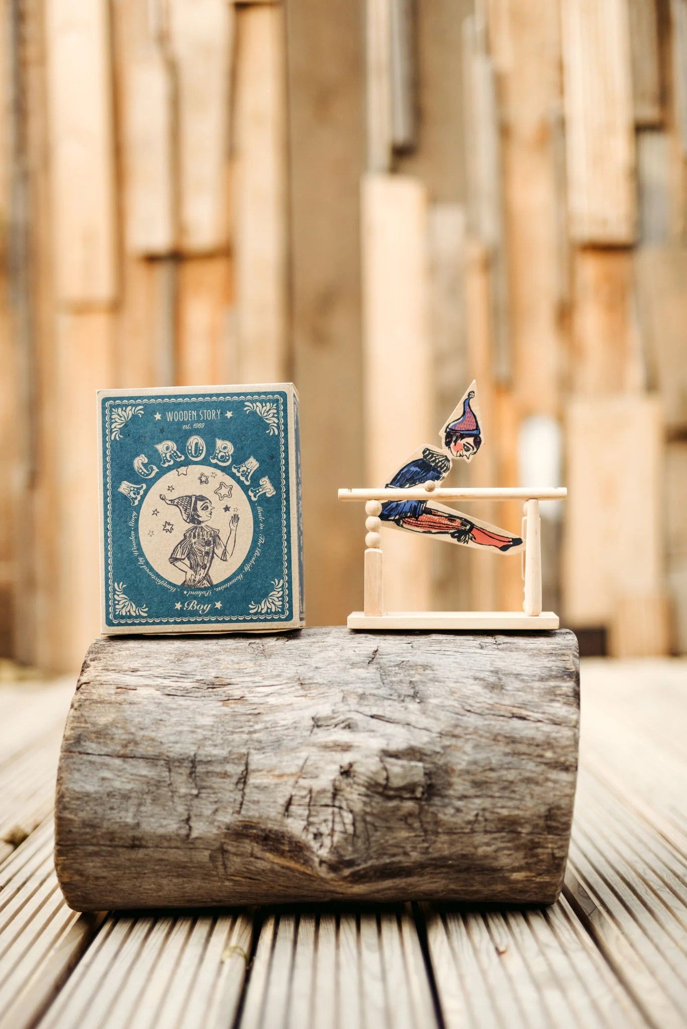 Wooden Acrobat Toy by Wooden Story - Eco-Friendly, Skill-Boosting Educational Toy by Wooden Story at www.brixbailey.com