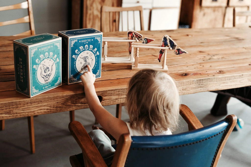 Educational Wooden Acrobat Toy - Enhances Coordination & Focus, Eco-Friendly Craftsmanship by Wooden Story at www.brixbailey.com