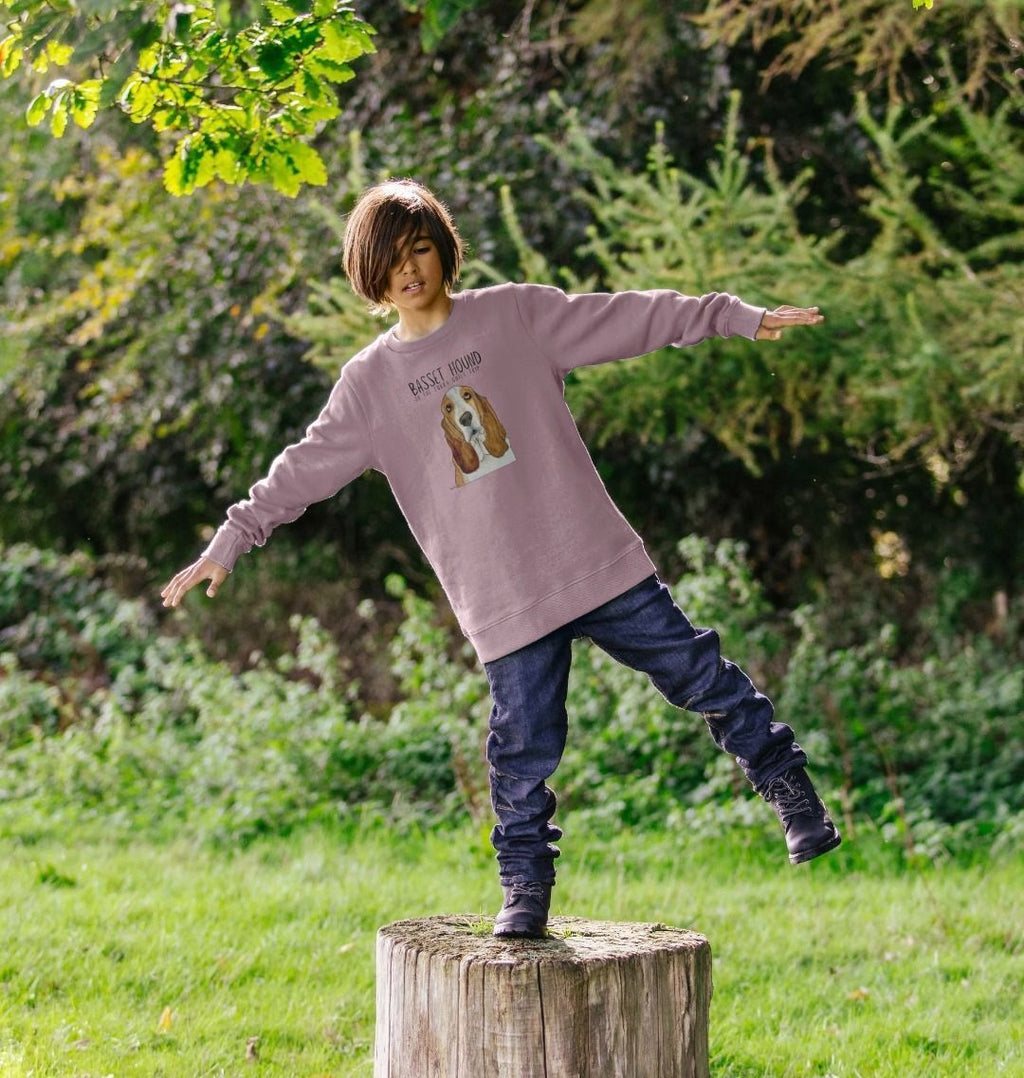 Basset Hound Child's Sweatshirt in Organic Cotton