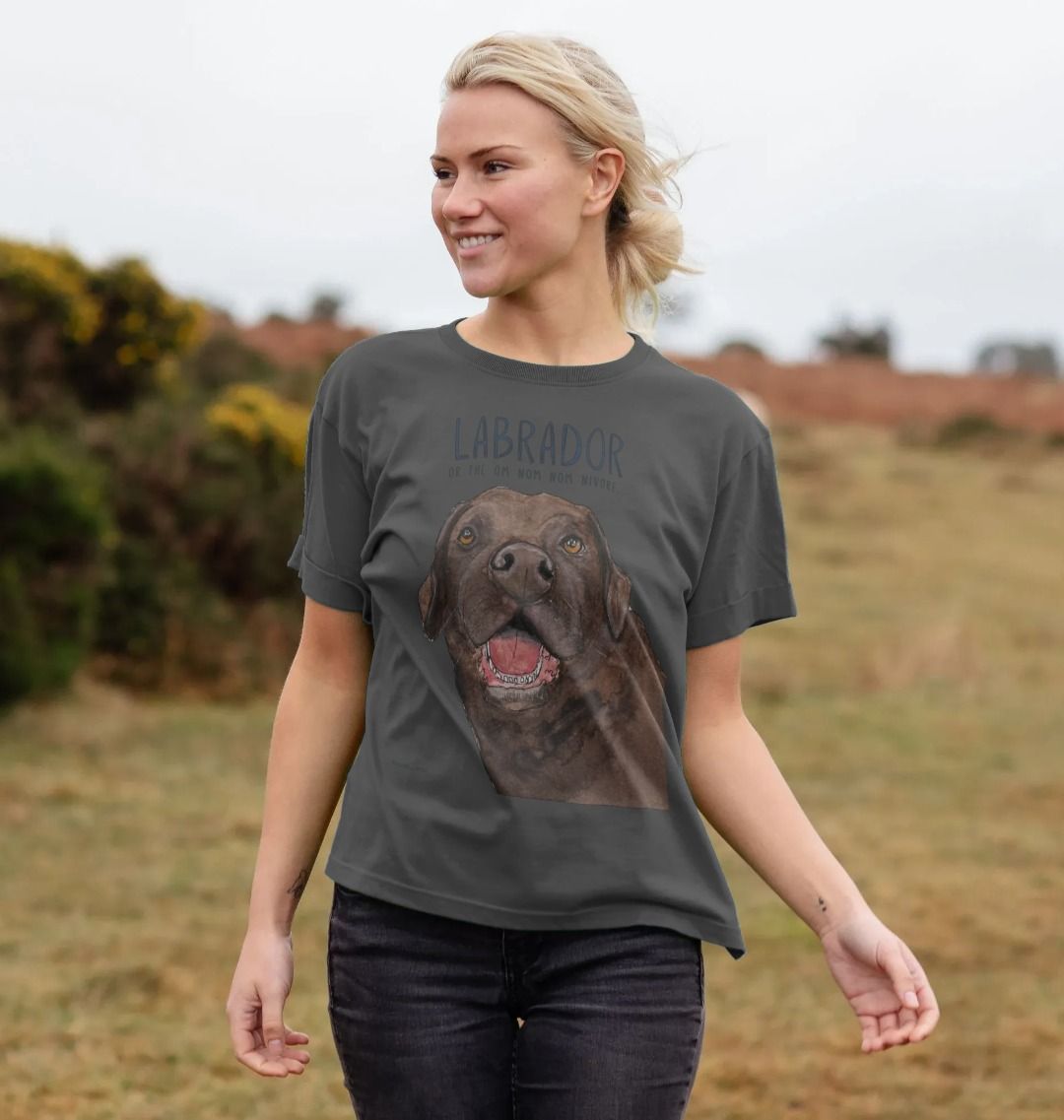 Feed Me Snacks and Compliments Chocolate Labrador Tee