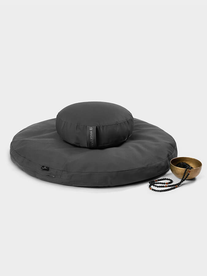 Round Organic Zabuton Meditation Cushion Kit with Zafu