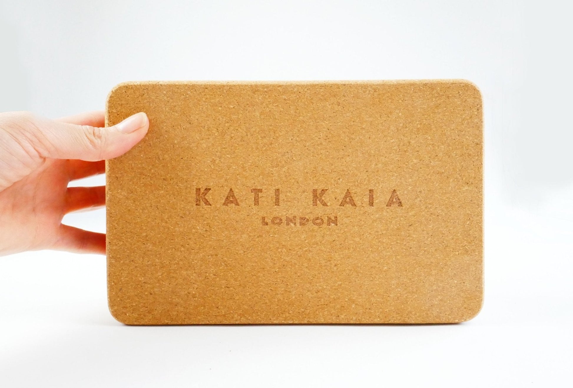 Natural Cork Yoga Block and Cotton Alignment Strap Set