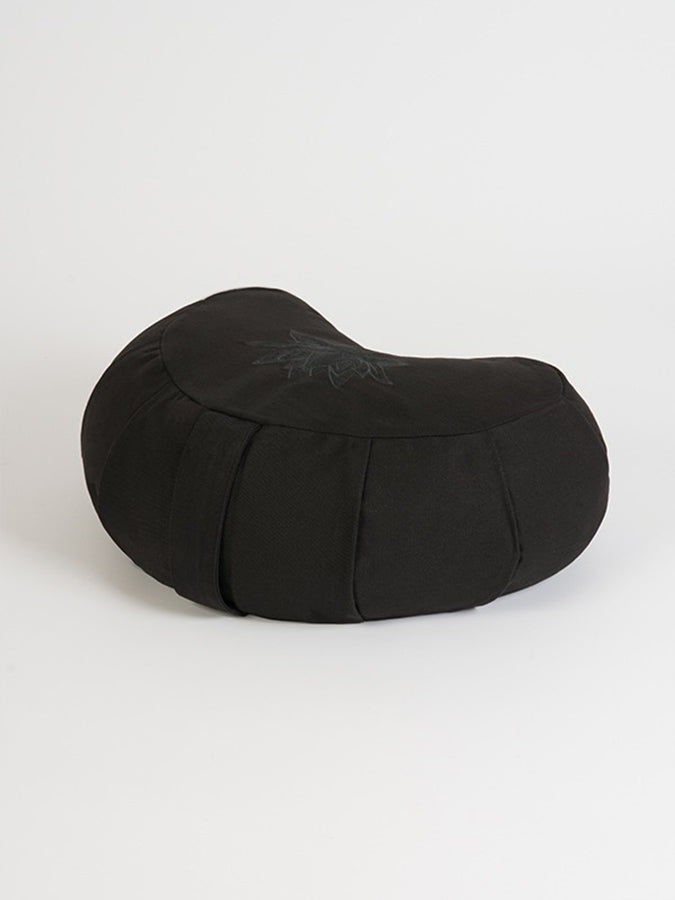 Organic Cotton Crescent Lotus Zafu Buckwheat Meditation Cushion