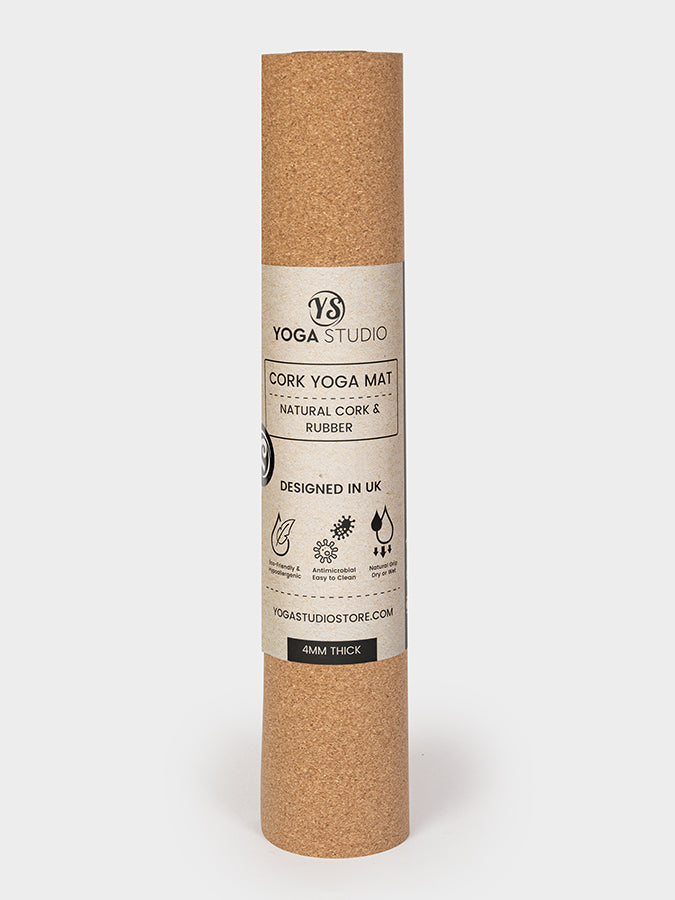 Cork Yoga Mat 4mm with Natural Rubber Backing