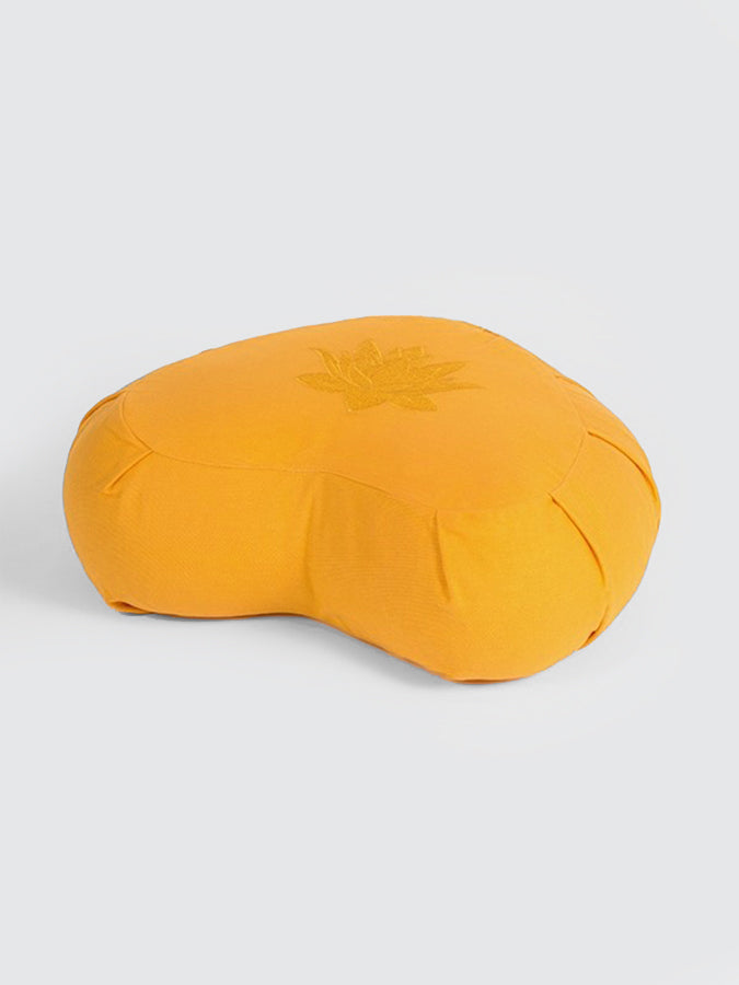 Organic Cotton Crescent Lotus Zafu Buckwheat Meditation Cushion