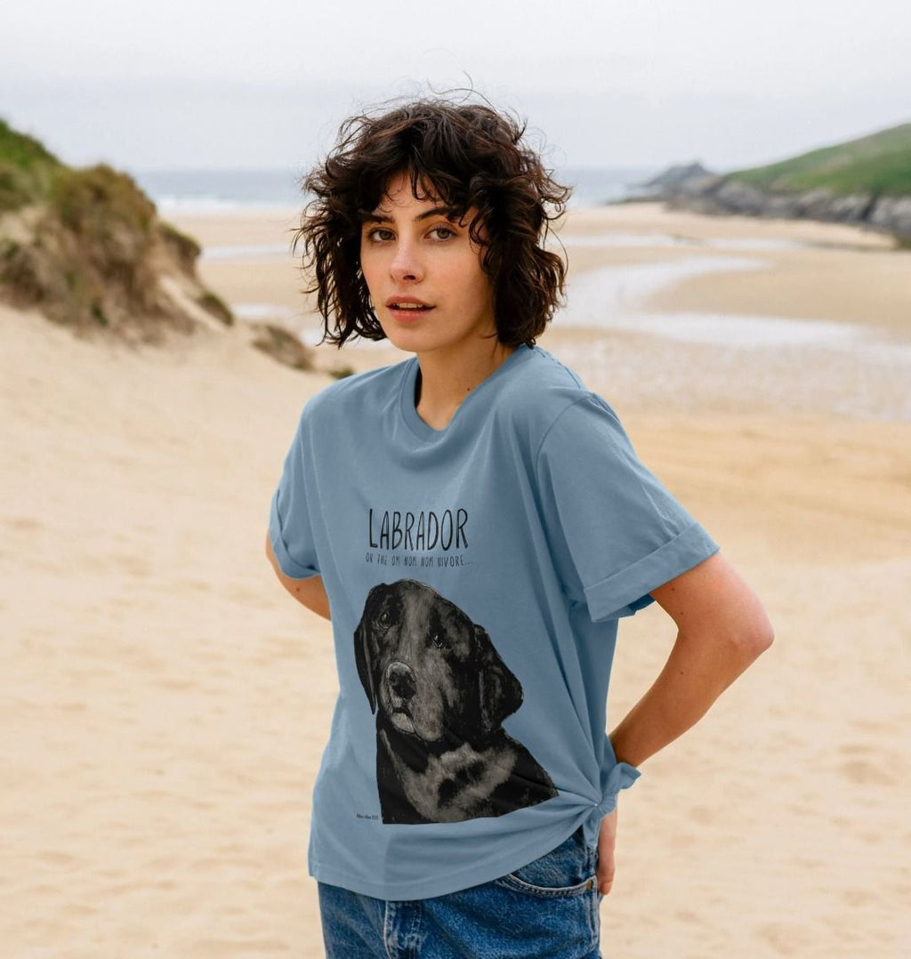 Feed Me Snacks and Compliments Black Labrador Relaxed Fit Tee