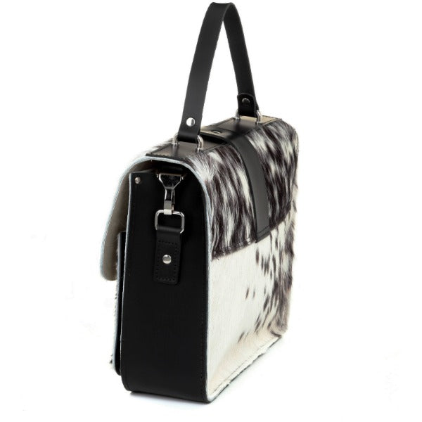 Ivory Hair On Hide Leather top Handle Bag - Brix and Bailey® - Contemporary Bag, Watch and Accessory Brand