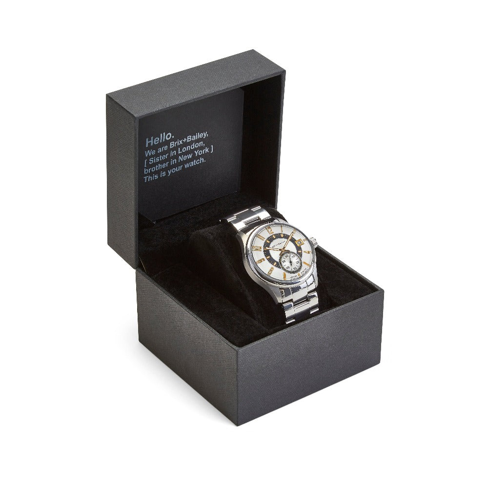 The Brix+Bailey Price Watch Form 6 Mens Silver Steel Strap Watch Gift