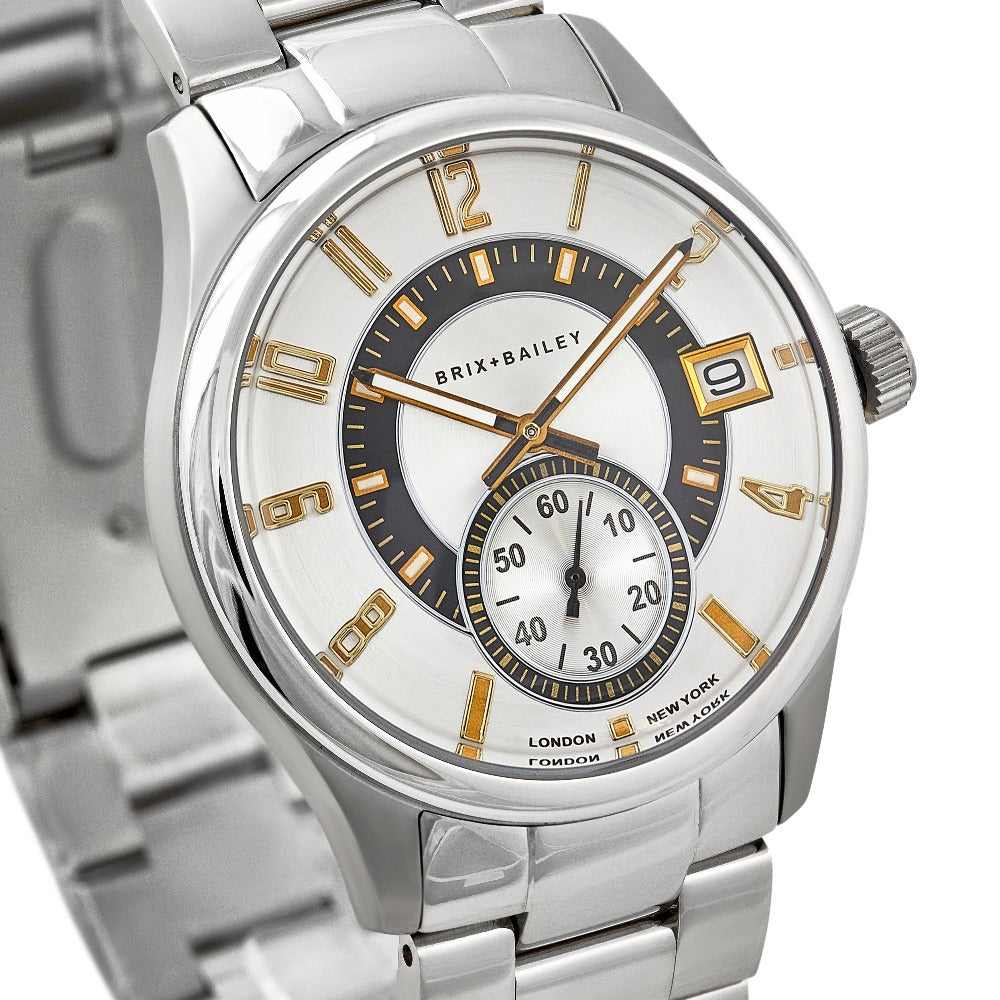 The Brix+Bailey Price Watch Form 6 Mens Silver Gold Wrist Watch